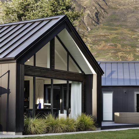 black metal siding gable house|black gable roof designs.